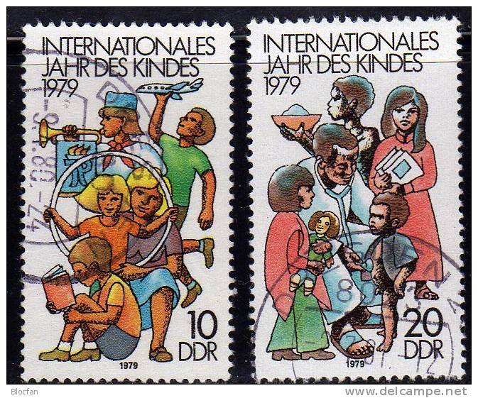 UN Kinder-Jahr 1979 DDR 2422/3+FDC 3€ Jungen Im Spiel Mit Musik Buch Reifen Arzt Untersucht Kind UNICEF Cover Of Germany - First Aid