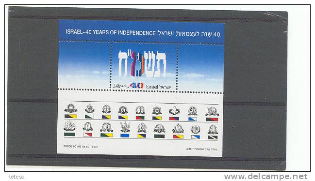 ISRAEL  40 JAAR ONAFHANKELIJKHEID  1988 ** - Blocs-feuillets