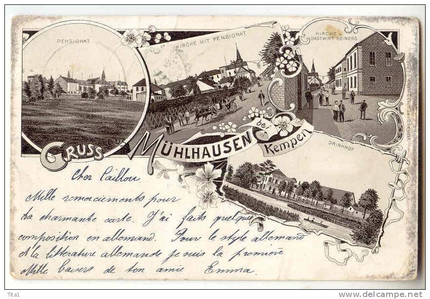 D27 - Gruss Aus Mühlhause Bei Kempen    *1899* - Muehlhausen