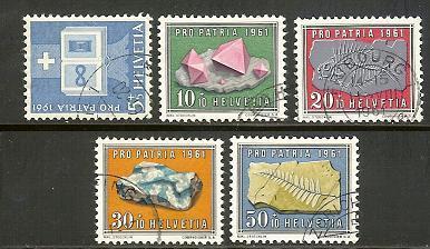 SWITZERLAND 1961 Used Stamp(s) Pro Patria 731-735 #3734 - Oblitérés