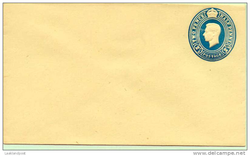 GB 1940  2 1/2d ENVELOPES, HUGGINS EP76, UNUSED. Michelnr. U33B 136:79 Mm - Postwaardestukken