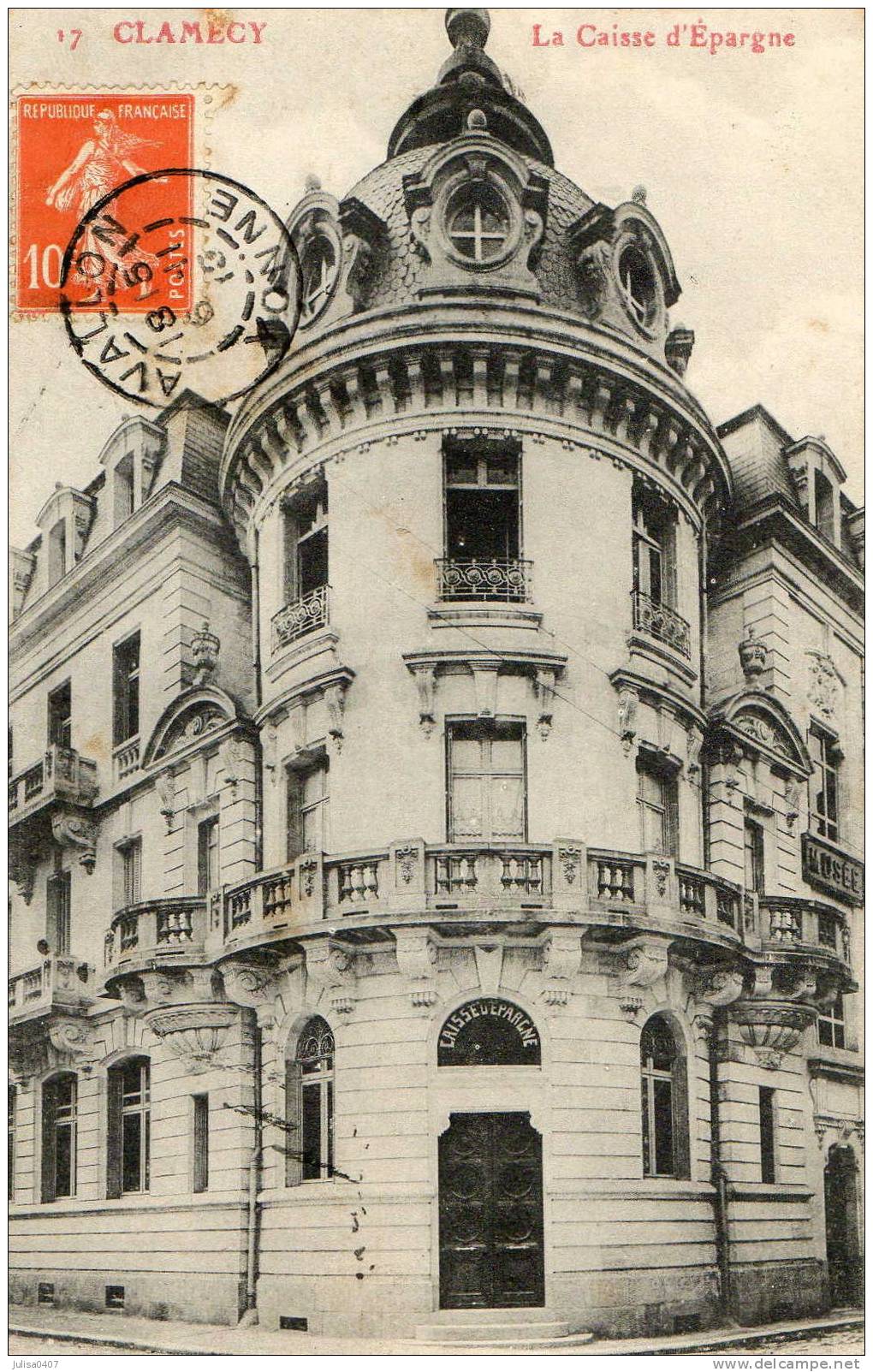 CLAMECY (58) Banque Façade De La Caisse D'Epargne - Clamecy