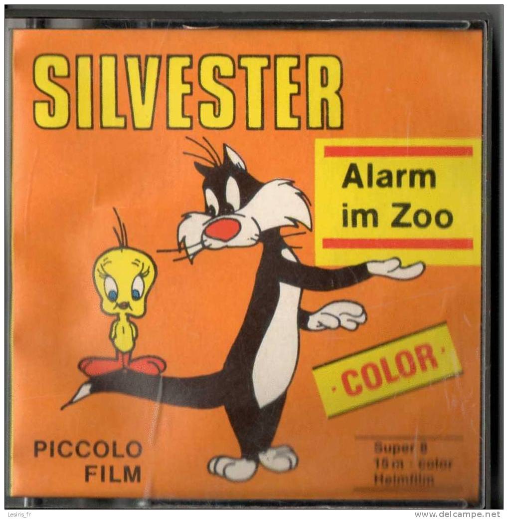 PICCOLO FILM - COLOR  - SUPER 8 - 15 M - HEIMFILM - SILVESTER - TWEETY - ALARM IM ZOO - 523 - S8 - Other Formats