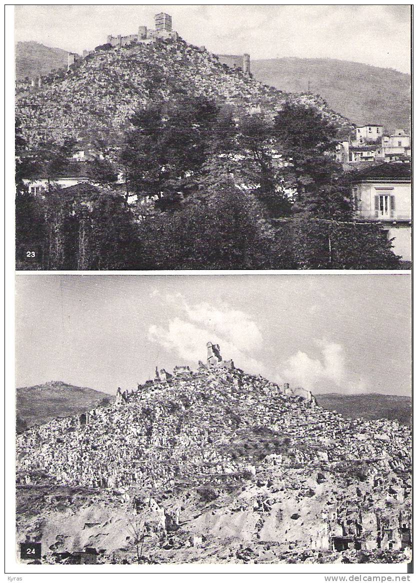 CPSM 10X15 . ITALIE  . CASSINO Prima E Dopo Il 1943 ; GUERRE 39/45 - Aprilia