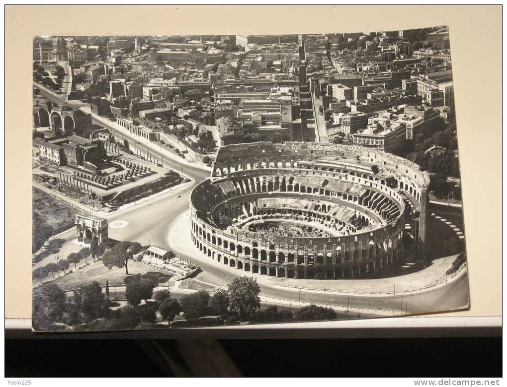 ROMA DALL´AEREO COLOSSEO BN VG  QUI.. ENTRATE... - Colisée