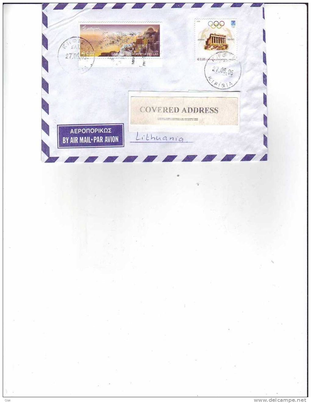 GRECIA 2005 -  Lettera Per La Lituania - Storia Postale