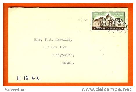 RSA 1963 Postcard Transkei Parliament 338 With Address - Zonder Classificatie