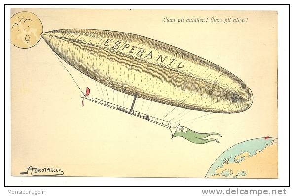 ESPERANTO )) BALLON ZEPPELIN,   Ciam Oli Autauen Ciam Pli Alien - Illustration Ademaslec - Esperanto