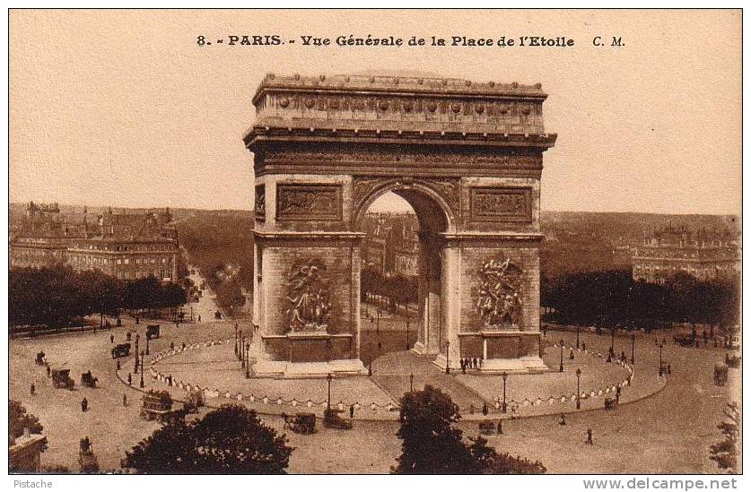 Paris France - Carte Ancienne - Animée Voitures Cars - Place De L´Étoile - C.M. # 8 - Neuve - Other & Unclassified