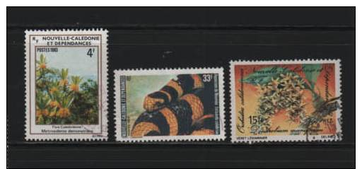 NOUVELLE CALEDONIE 1983 N°YT 467-471-476 Oblitérés - 1.50 - Other & Unclassified