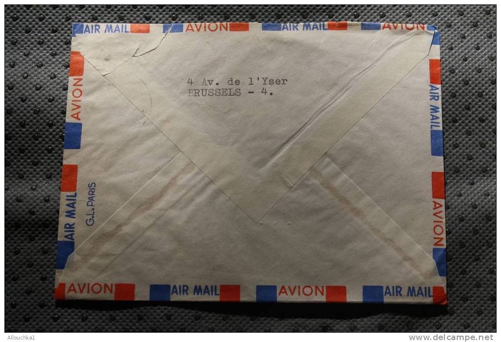 1963 BRUXELLES BELGIQUE  LETTER LETTRE AIR MAIL PAR AVION VIA AERA  MARCOPHILIA:POUR EVANTSON ILL. USA - Lettres & Documents