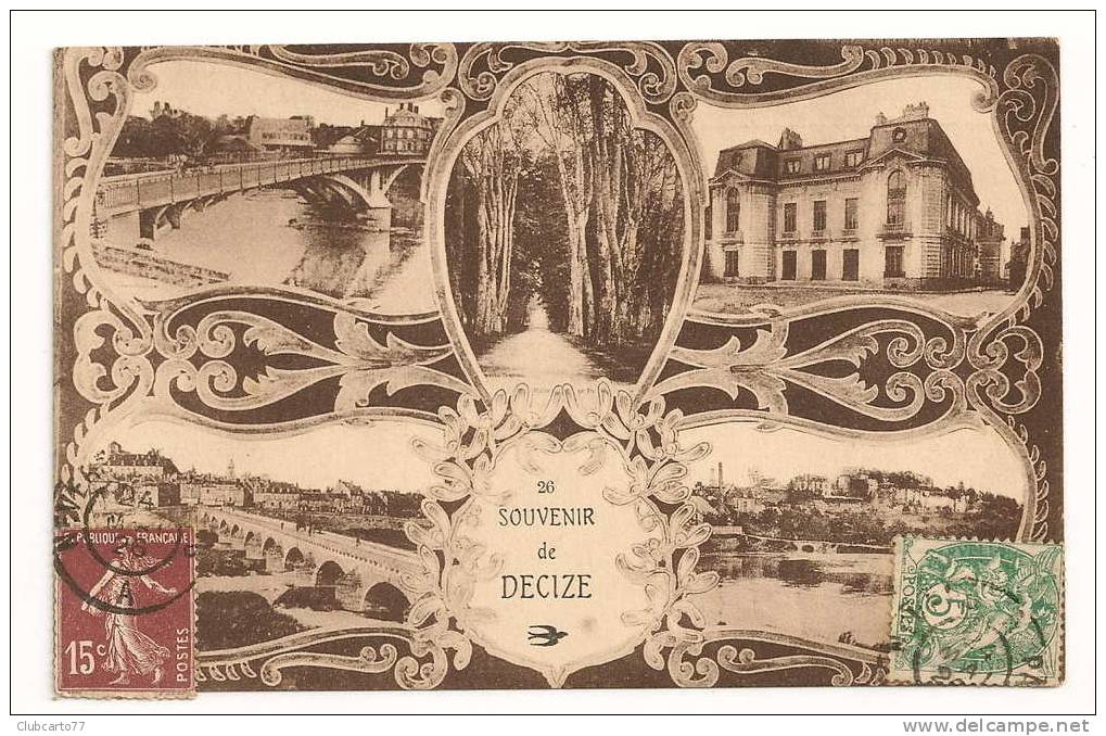 Decize (58) : 4 Vues En 1926 (animée). - Decize