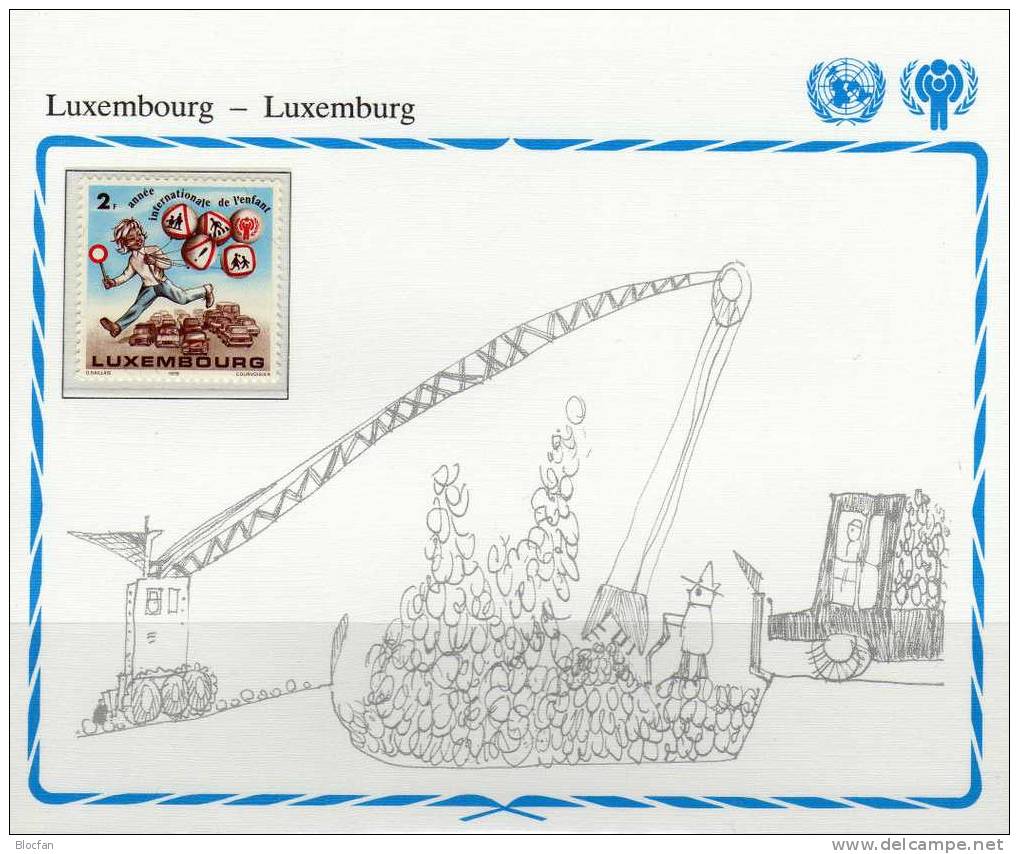 Gedenkblatt Zum Kinder-Jahr Luxemburg 996 ** 1€ Sicherheit Auf Der Straße - Unused Stamps