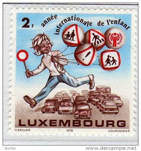 Gedenkblatt Zum Kinder-Jahr Luxemburg 996 ** 1€ Sicherheit Auf Der Straße - Unused Stamps