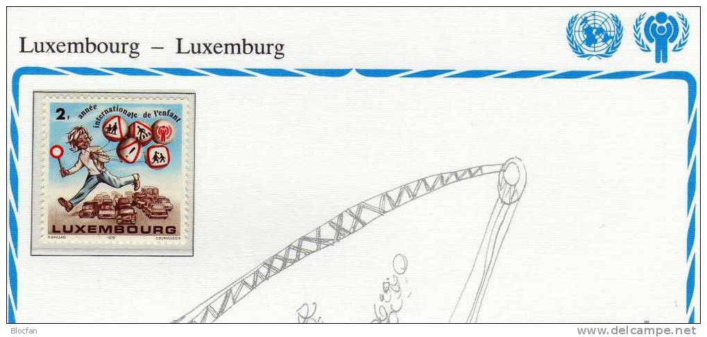 Gedenkblatt Zum Kinder-Jahr Luxemburg 996 ** 1€ Sicherheit Auf Der Straße - Ungebraucht