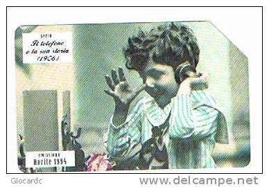 TELECOM ITALIA (PERIODO SIP) - CAT. C.& C. 2341  - STORIA DEL TELEFONO: BAMBINO CHE TELEFONA 1906 (APRILE 1994) -  USATA - Pubbliche Speciali O Commemorative