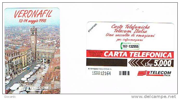 TELECOM ITALIA   CAT. C.& C. 2451  -   VERONAFIL 1995  - NUOVA - Pubbliche Speciali O Commemorative