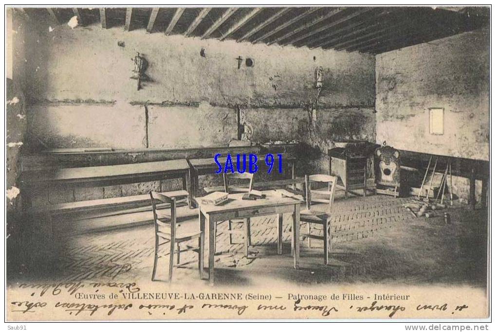 Villeneuve-la-Garenne - Oeu Vres-  Patronage De Filles -Intérieur-  Circulé Guerre 14-18  - Réf:5035 - Villeneuve La Garenne