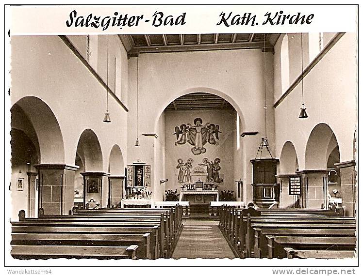 AK 22846 Salzgitter - Bad Kath. Kirche 27.9.58. - 6 (20b) SALZGITTER-BAD 1 G Nach Berlin - Tegel Mit 1 X 10 Pf EUROPA58 - Salzgitter