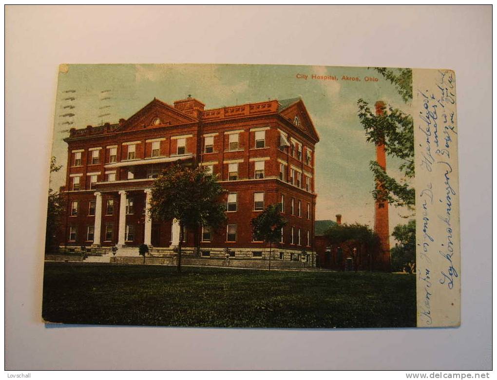 Akron. -  City Hospital.  (23 - 8 - 1907) - Akron