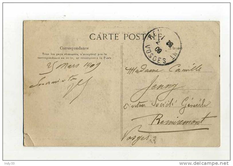 - FRANCE COLONIES . SENEGAL . AFFRANCHISSEMENT SUR CP DE 1909 POUR LA METROPOLE - Storia Postale