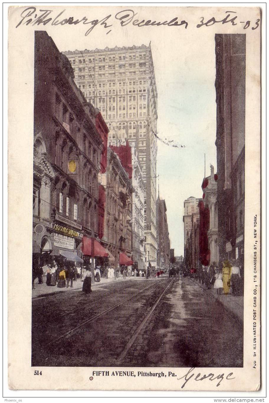 UNITED STATES - PITTSBURGH, Fifth Avenue, Old Postcard, 1903. - Pittsburgh
