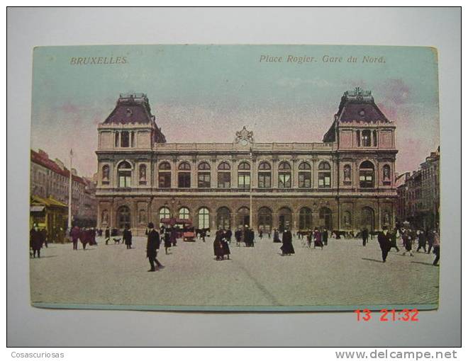 5930  BRUSSEL BRUXELLES LA GARE  DU NORD  BELGIE BELGIQUE   FELDPOST MILITARIA I W.W  YEARS  1917   OTHERS IN MY STORE - Lanen, Boulevards