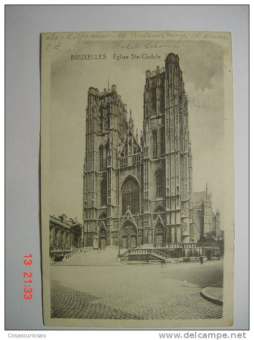 5932  BRUSSEL BRUXELLES EGLISE ST  DU NORD  BELGIE BELGIQUE   FELDPOST MILITARIA I W.W  YEARS  1916   OTHERS IN MY STORE - Avenues, Boulevards