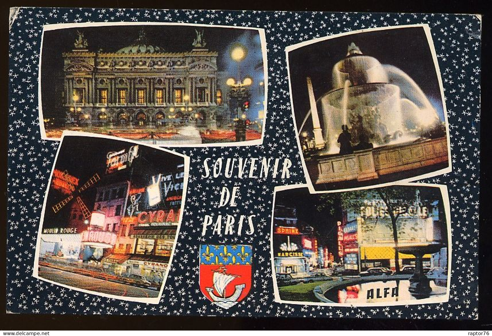CPM 75 PARIS La Nuit  Multi-vues - Paris La Nuit