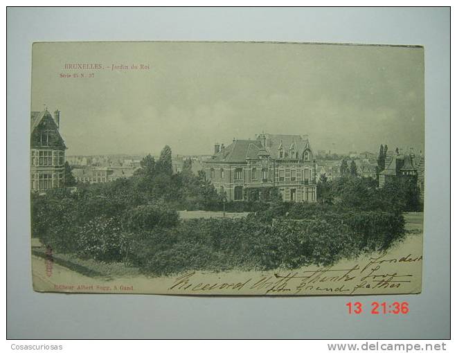 5965  BRUSSEL BRUXELLES  JARDIN DU ROI  BELGIE BELGIQUE     YEARS  1903   OTHERS IN MY STORE - Lanen, Boulevards