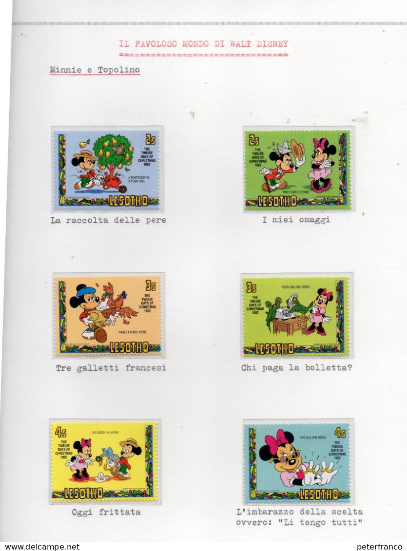 Tematica  "IL FAVOLOSO MONDO DI WALT DISNEY" - 400 francobolli - 58 foglietti - 2 album, 96 Fogli Marini)