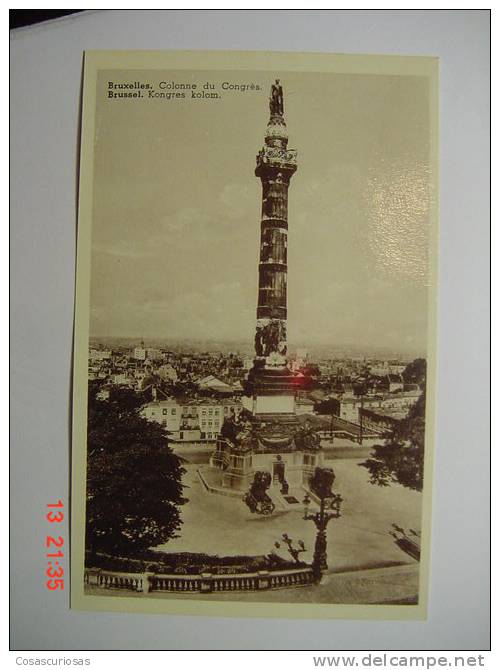 5954  BRUSSEL BRUXELLES  COLONNE DU CONGRES  BELGIE BELGIQUE     YEARS  1920  OTHERS IN MY STORE - Avenues, Boulevards