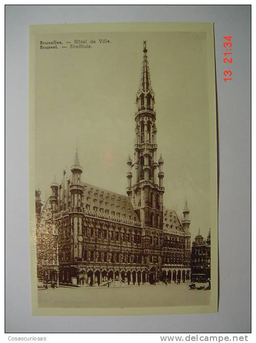5949  BRUSSEL BRUXELLES  HOTEL DE VILLE  BELGIE BELGIQUE     YEARS  1920  OTHERS IN MY STORE - Prachtstraßen, Boulevards