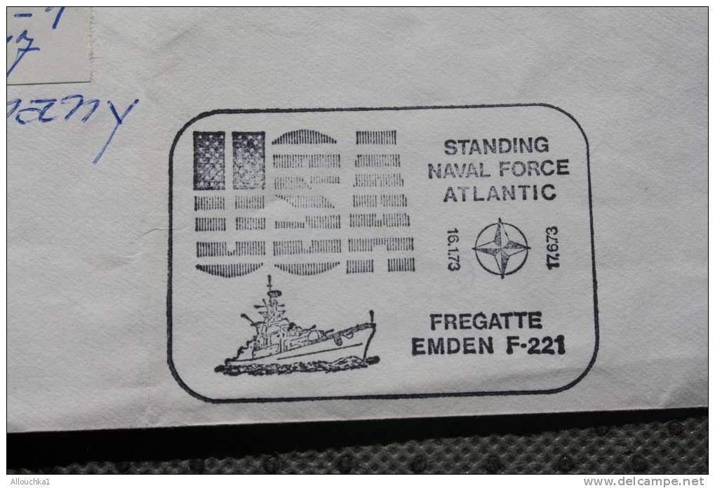 BATEAU NAVIRE GUERRE BOAT SHIP WAR FREGATTE EMDEN STANDING NAVAL FORCE ATLANTIC ETATS UNIS D'AMERIQUE MARCOPHILIA LETTRE - Postal History