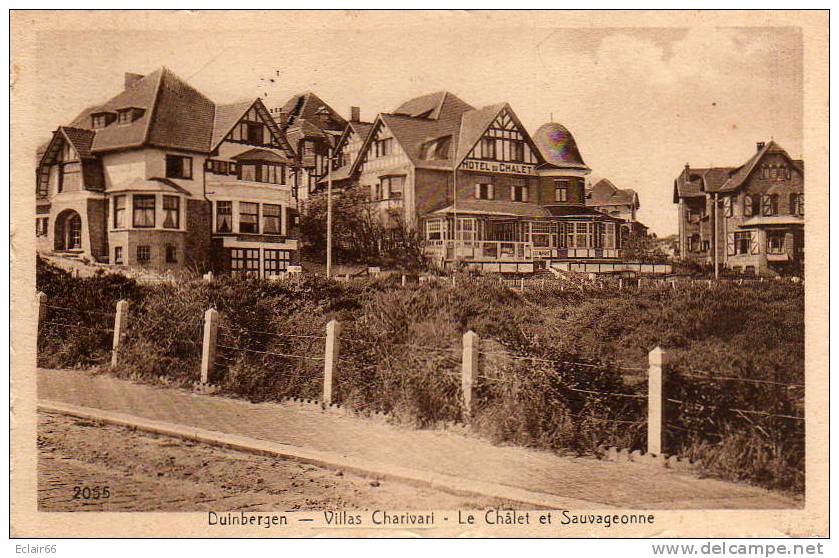 Duinbergen    Villas Charivari    Hotel  Le Chalet  Et    Sauvageonne  CPA   Année  1939 - Sonstige & Ohne Zuordnung