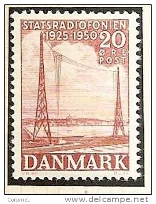 DENMARK - 1950 TELEGRAPH ANTENA - EMETTEUR De KALUNDBORG - Yvert # 336 - MINT (LH) - Nuevos