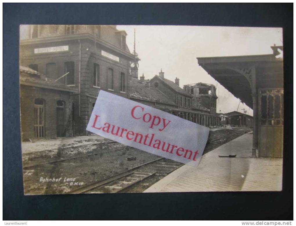 LENS - La Gare - Bahnhof - BH14 - Photo Carte - RARE - Lens