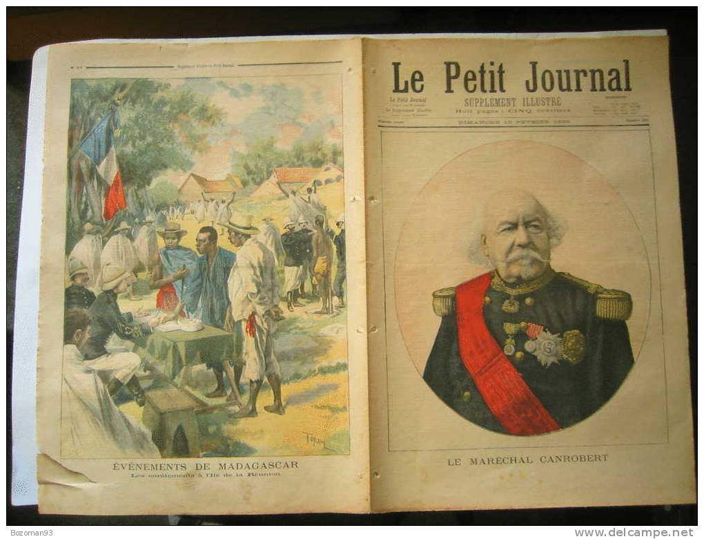 LE PETIT JOURNAL N° 0221 DU 10/02/1895 Mal CANROBERT + ENROLEMENT A LA REUNION - Le Petit Journal