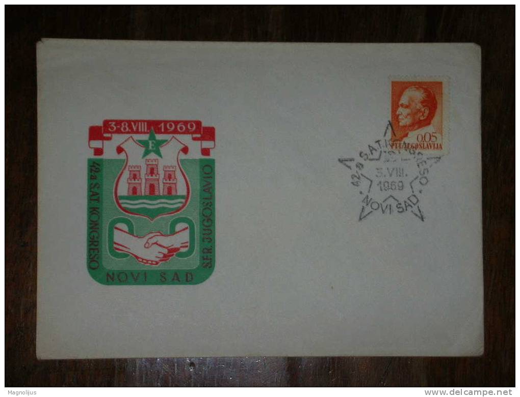 Yugoslavia,SFRJ,Esperanto,Congress,Novi Sad,S.A.T.,Kongreso,Cover,Leter,Event Stamp - Esperanto