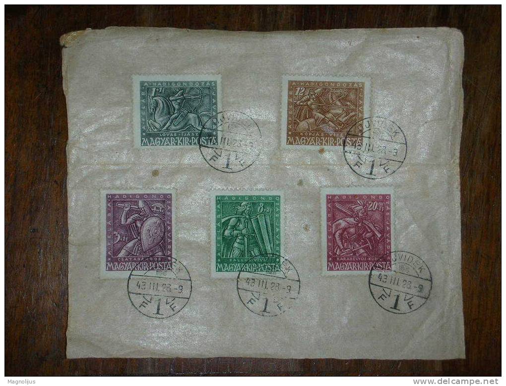 Hungary,WWII,Occupation Of Serbia Seal,Ujvidek,Novi Sad,Stamps,vintage - Used Stamps