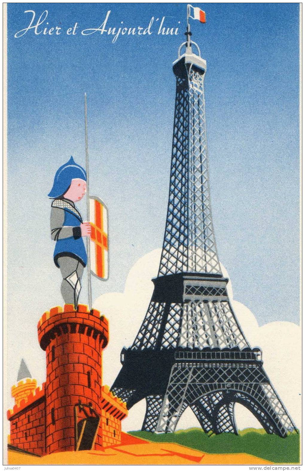 PARIS (75) Carton Publicitaire Lion Noir Format Cpa Tour Eiffel - Eiffeltoren