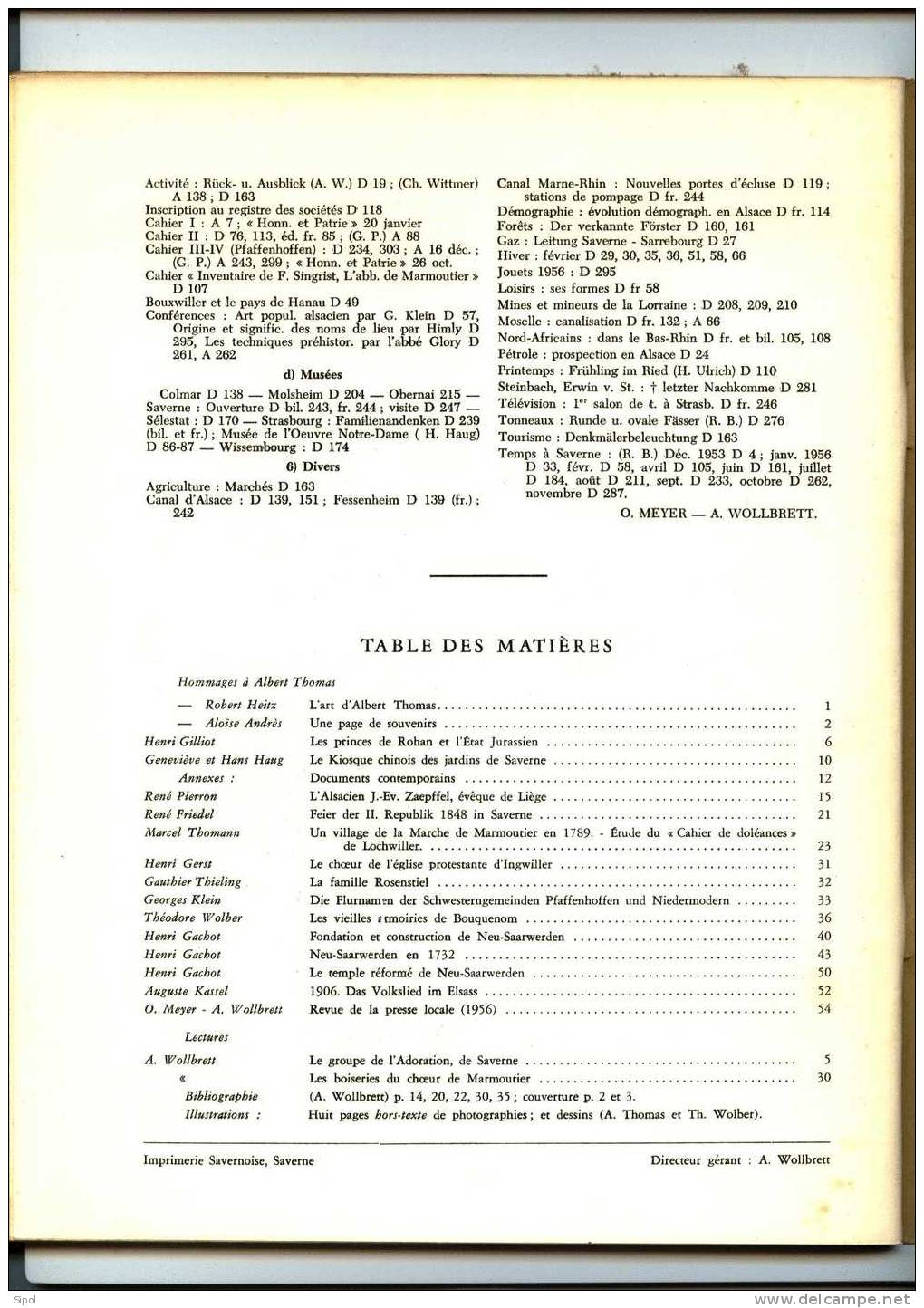 Société  D Histoire Et D Archéologie De Saverne  Et Environs N°33 Mars 1961 - Alsace