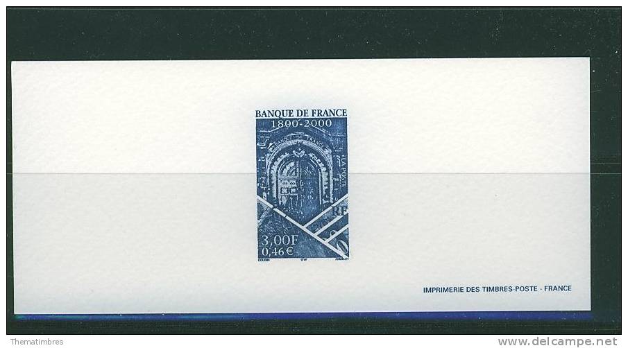GRA3299 Bicentenaire De La Banque De France Billet 3299 France 2000 Gravure Officielle - Monnaies