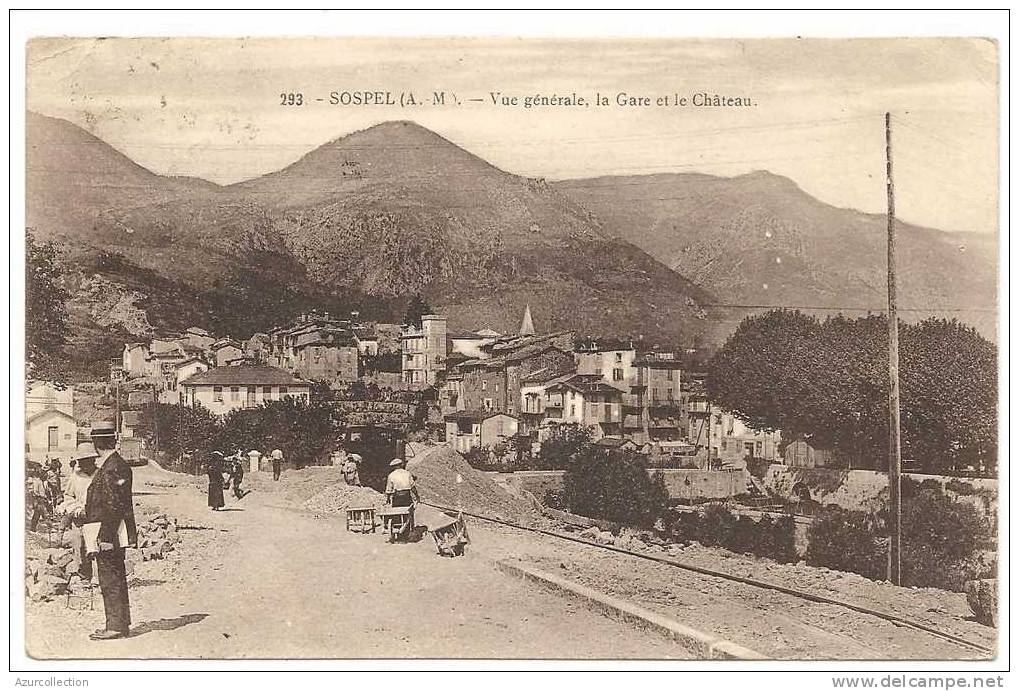 LA GARE ET LE CHATEAU - Sospel