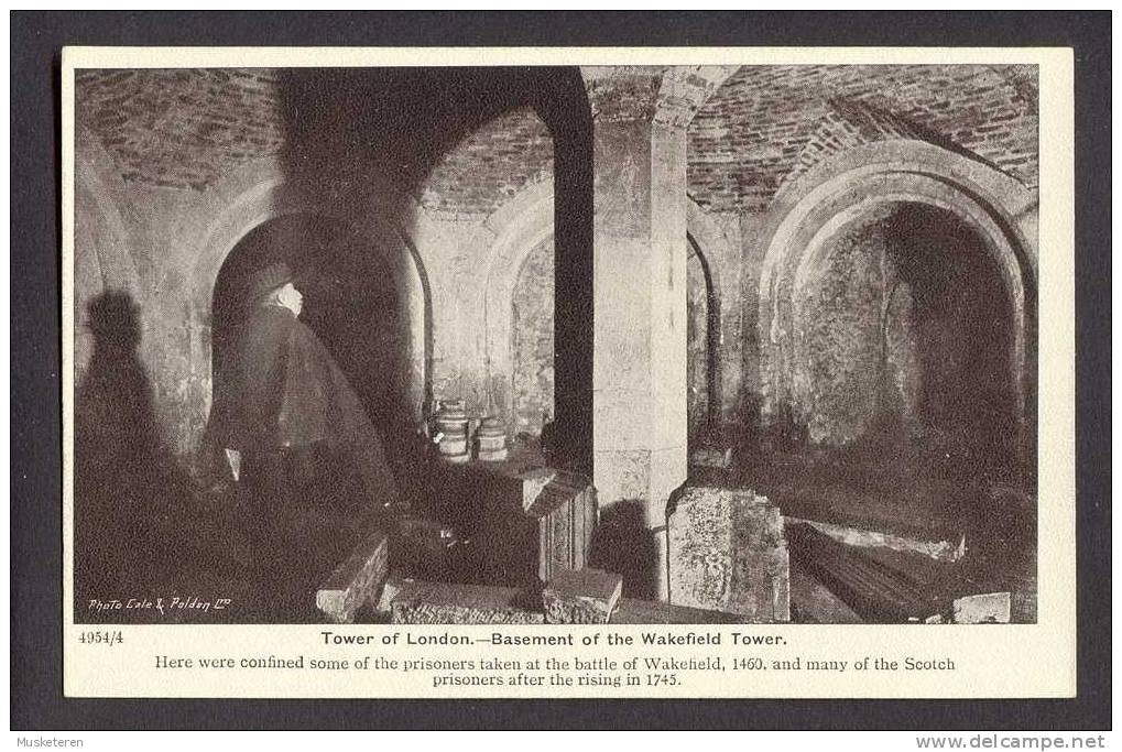 United Kingdom PPC England London Tower Of London - Basement Of The Wakefield Tower Gale & Polden Ltd Perfect Mint Card - Tower Of London