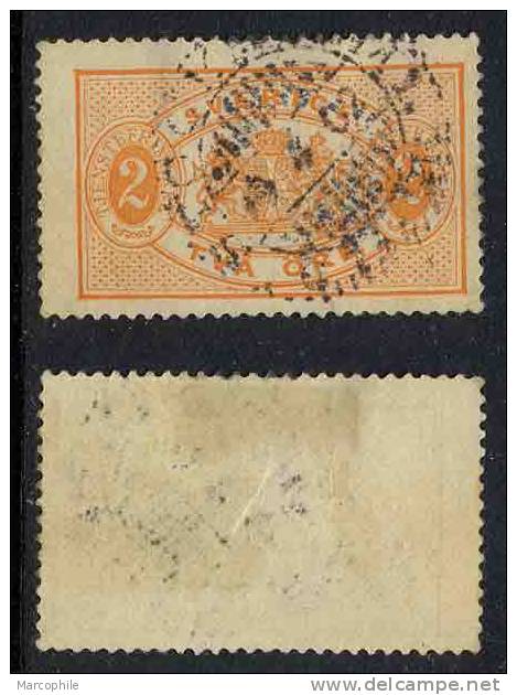 SUEDE / 1891  - 2 ö. Orange TIMBRE DE SERVICE # 15 Ob. - Dienstzegels