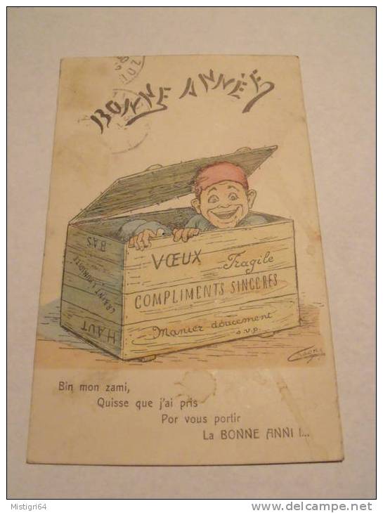 CHAGNY - BONNE ANNEE - VOEUX FRAGILES- 1912 -PIN2 - Chagny