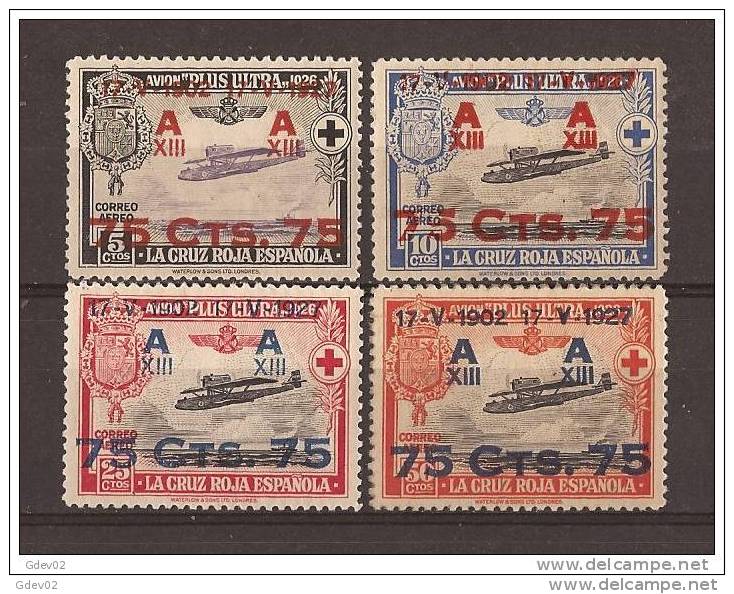 ES388SCSF-L4017PC-TTOA,Spain,Espagne.ANIV.JURA  CONSTITUCION POR ALFONSO XIII. 1927 (Ed  388/91**,)sin Charnela, - Sonstige (Luft)