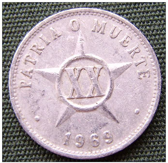 Cuba / Kuba             20 / Veinte Centavos 1969     Alu - Cuba