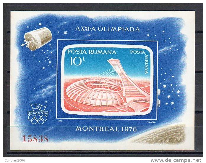 Romania 1976 / Olympic Games Montreal 1976 / Imperforated MS - Estate 1976: Montreal